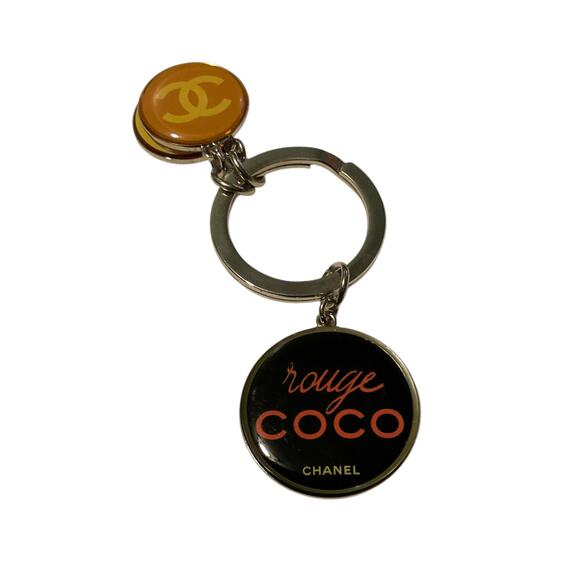 Chanel Coco Crush Coco Mark Novelty Rouge Keychain Keyring Silver with Box - Picture 6 of 9